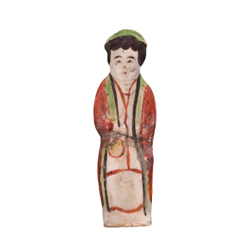 加彩女坐俑
