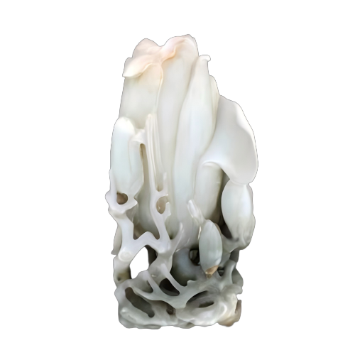 青白玉玉兰花插